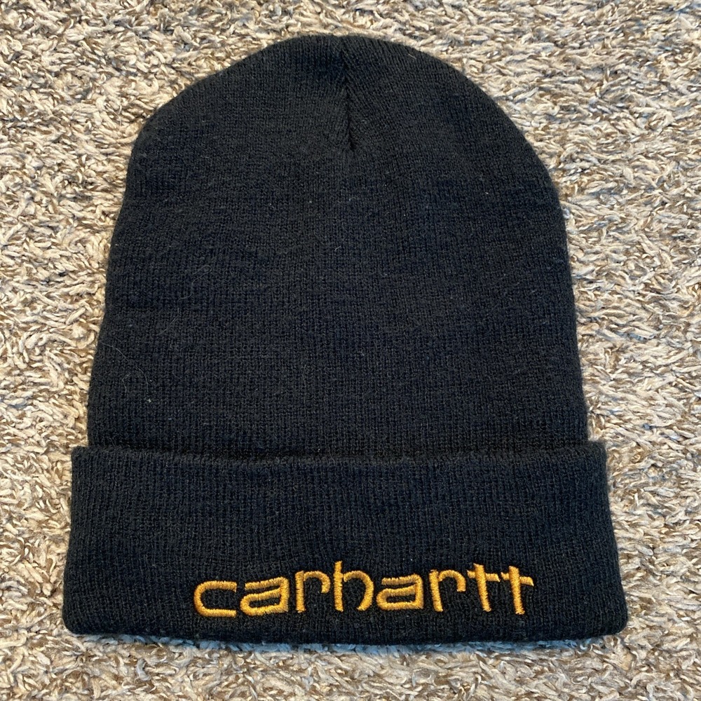 Carhartt‎ 3M Thinsulate Cuffed Beanie Men OS Black Thick Knit Outdoor Workwear